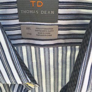 THOMAS DEAN SHIRTMAKER'S CLOTH 100% Cool Cotton Long Sleeve Shirt for that B&T